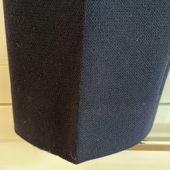 EUC Oscar de la Renta vintage navy bolero jacket drapey wider leg pant suit. - Picture 9 of 15